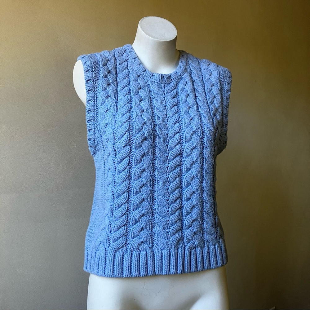 Talbots | Chunky Cable Knit Sweater Vest - Picture 3 of 7